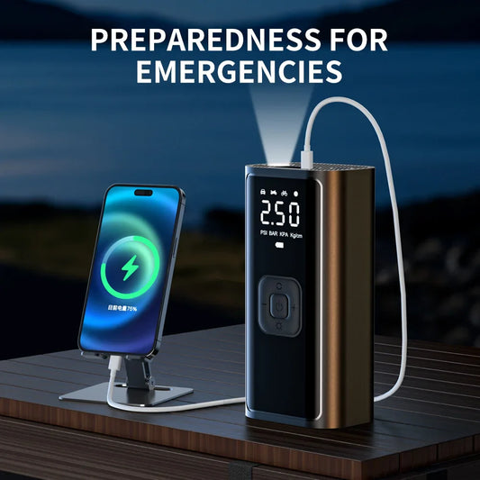 Portable Air Pump with LED Light